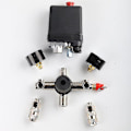 Miniatyrbild 2 av 5: Tryckregulator med tryckbrytare för kompressortryckbrytare med 2 displayer -gt
