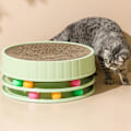 Miniatyrbild 2 av 5: Högdensitets Reptålig Interaktiv Rund Katt Repbräda Leksak med Catnip - Grön