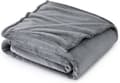 Fleecepledd for sofa - Myke, koselige og fluffy pledd for seng, varme enkeltpledd for voksne, sølvgrå