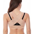 Miniatyrbild 1 av 6: 3 st Bröststöd för Kvinnor, Hållningskorrigerare Ryggstöd BH Formare, X-Strap Väst Shapewear Toppar Beige M