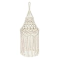 Miniatyrbild 1 av 5: Bohemisk Macramé Lampskärm Naturlig Handgjord Bomullsrep Unik Design Modern Heminredning för Vardagsrum, Barnrum, Vit Lampskärm Boho Dekoration