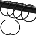 Duschdraperikrokar, duschdraperiringar för badrumsduschstång, snäppfogdesign black