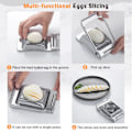 Miniatyrbild 3 av 5: Äggdelare, Äggskärare för Hårdkokta Ägg, Kraftig Äggdelare i Aluminium för Ägg Svamp Jordgubbe Mjuk Frukt, Rostfritt Stål