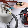 Miniatyrbillede 3 af 4: Propantankadapter, Universal Pol til Qcc1 Propantankadapter Konverterer Pol til Qcc1/Type 1-Gammel til Ny Tilslutningstype, Messing til 100lb Propantanke