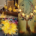 Miniatyrbild 4 av 6: 20 LED Ananas Ljusslinga - Dekorationspresenter Drivna för DIY Jul Tropisk Temafest Festival Bröllop Hemfest Sovrumsdekoration