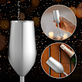 Miniatyrbild 2 av 5: 2024, 2 set med champagneflöjter i rostfritt stål, 201 ml silver