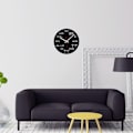Miniatyrbild 5 av 5: Timelike Matematikklocka, Unik Väggklocka Modern Design Nymodig Matematikekvationsklocka - Varje Timme Markeras av en Enkel Matematikekvation black 6.2