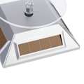 Miniatyrbild 3 av 5: 2 st Solcellsdriven Displayställ, Solcellsdriven Showcase 360 Graders Vridbar Plattspelare Roterande Klocka Telefon Smycken Organizer Displayställ Fäste Hållare Silver