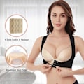 Miniatyrbild 5 av 6: 3 st Bröststöd för Kvinnor, Hållningskorrigerare Ryggstöd BH Formare, X-Strap Väst Shapewear Toppar A Black XL