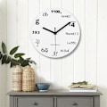 Miniatyrbild 4 av 5: Timelike Matematikklocka, Unik Väggklocka Modern Design Nymodig Matematikekvationsklocka - Varje Timme Markeras av en Enkel Matematikekvation white 1100