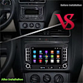 Miniatyrbild 2 av 6: 2Din Bilradio Android för Volkswagen Golf 5 6 Polo Passat B6 B7 CC Skoda Jetta Universal Multimedia Carplay Wifi GPS Navigation 1x32G With Camera