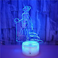 Miniatyrbild 3 av 6: Gymnastik Nattlampa 16 Färger Ändras USB-driven Fjärrkontroll Touch Switch Optisk 3D Illusion Lamp -- Crack Seat
