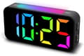 Högljudda väckarklockor för sovrum, tungsovare, digital sängklocka med nattlampa, stor display, dubbla larm, snooze, dimbar