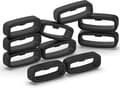 Loop för 20 mm breda klockarmband 10 st grå grå svart black