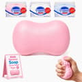Knapriga tvålklämmisar med pärlfyllning, knapriga tvålklämmisar Soap Pink