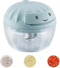Vitlöksgroddshackare – Mini Manuell Mathackare – Kökslökshackare & Vitlökspress – 160 ml (Blå) blue