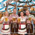 Miniatyrbilde 4 av 5: Oktoberfest-forkle 2 stk justerbart, bayersk grillforkle med morsomt trykk, matlagingsforkle med øltema for utendørs grilling