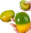 2 st Mango Squishy Leksak, Färgskiftande Kameleont Mango Squishy för Fidget Kul, Termisk Långsamt Stigande Sensorisk Stressleksak, för Tonåringar & Vuxna