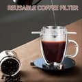Miniatyrbillede 3 af 8: Pour Over Kaffedrypper Rustfrit Stål Kaffefilter Pour Over Kaffemaskine Sammenklappelig Kaffedrypper Kop Keglefilter til Rejser Rustfrit Stål