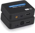 HDMI Audio Extractor 2K/4K – Audio Splitter – Inkluderer USB-kabel – Understøtter Toslink (SPDIF) Optisk Audio Output + 3.5mm Audio – Sort