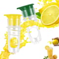 2-pack manuell citruspress - citronpress med skruvlock - för limefrukter/apelsiner/citrusfrukter - gul och grön