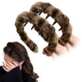 Hårband med leopardtryck och tänder, hårband med leopardtryck och tänder, sicksack-hårband, retro leopardtryck kamhårband håraccessoarer