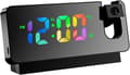 LED Digital Smart Väckarklocka Projektion Temperatur Tid Projektor LCD-display Projektionsväckarklocka för Sovrum Sängväckarklocka