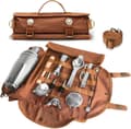Canvas Cocktail Tool Storage Bag – Portabel Bartender Rollväska för Resor, Camping, Utomhusfester (Inga Verktyg Ingår)