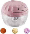 Vitlöksgroddshackare – Mini Manuell Mathackare – Kökslökshackare & Vitlökspress – 160 ml (Blå) pink
