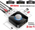 Miniatyrbillede 4 af 7: Bluetooth 5.0 Modtager/Sender Trådløs 3,5 mm AUX til RCA HiFi Audio Adapter