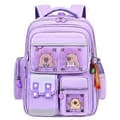 Breathable Capybara Backpack for Kids Lightweight and Breathable Bookbag with Large Capacity and Ergonomic Design Purple small