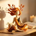 Skulpturfigur \"Inre Harmoni\", Meditationskonststaty för Heminredning, Modern Skulpturprydnad för Vardagsrum Sovrum, Mindfulness-inredningsdetalj