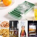 Miniatyrbild 6 av 7: Gröna Silikonformar för Isbitar med Lock (2-pack) - Lång Smal Form för Sportflaskor, Lätt att Ta Ur & Läcksäker 2-Pack