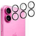 [3-Pack] iPhone 16 Linsskydd av Härdat Glas - Skydd för Kamera, Anti-Reptåligt