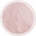 Miniatyrbillede 1 af 3: Tæppe - ATMOSPHERA - Plys tæppe i lyserød - Ø 90 cm - Guld lurex - Bomuld og polyester Rosa / Gul