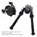 Miniatyrbild 6 av 8: Tilt 360 Graders Rotationsbar V8 Bipod Justerbar Rail Mount Rotationsadapter Stativ för Utomhusjakt Svart