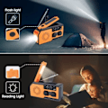 Miniatyrbild 3 av 5: Solcellsdriven Vattentät Radio med 5000mAh Laddningsbart Nödläge