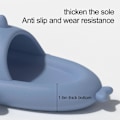 Miniatyrbild 2 av 5: Haj Slides Barn Vuxen Kvinnor Män Hajtofflor - Cloud Shark Slide Strand Sandaler Unisex Kudde Hemma Jultomte, 100% Ny mörkgrå 44-45 dark grey
