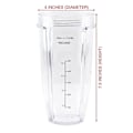 Miniatyrbild 3 av 5: Ersättningsdelar för Ninja Blender, 24oz Mugg 7 Fenor Extraktorblad, För Nutri Ninja Auto Iq Bn801 Black  transparent