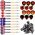 Miniatyrbild 2 av 5: Plastspetspilar 12 pilar med 12 flights och 46 spetsar för elektronisk darttavla Soft Tip Dart Set