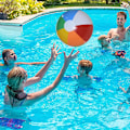 Miniatyrbild 3 av 4: Badbollar Bulk Uppblåsbar Badboll, Regnbågsfärg - Poolleksaker för Barn, Strandleksaker, Sommarleksaker (3 st)