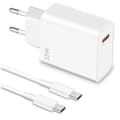 Miniatyrbillede 1 af 2: TIL Xiaomi Kompatibel 33W HyperCharge Combo, Type-A EU Stik Hurtigoplader (1M) 33W