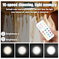 Miniatyrbild 6 av 7: INF LED-spotlightpaket med 4 stycken, 13 färger, dimmer och fjärrkontroll