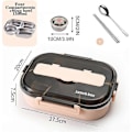 Miniatyrbild 2 av 5: 1,5 l Bento-lådor för studenter, Termisk isolering Bento Lunch Box Servisset, lunchbehållare Lun