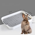 Miniatyrbild 6 av 10: Smådjurstillbehör Toalett Kanin Kattlåda VIT L Vit white L