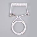 Miniatyrbild 1 av 10: Mekaniskt tangentbord spiral kabel USB tangentbordskabel VIT white