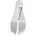 Miniatyrbild 2 av 4: 40\"/100cm Naturlig Mjuk Rak Lång Cosplay Peruk (Silvergrå)