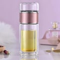 Miniatyrbild 3 av 3: Te Vattenflaska Högt Borosilikatglas Dubbla Lager Te Vattenkopp Infuser Tumbler Dricksartiklar Vatten Black 350ml