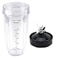 Miniatyrbild 1 av 5: Ersättningsdelar för Ninja Blender, 24oz Mugg 7 Fenor Extraktorblad, För Nutri Ninja Auto Iq Bn801 Black  transparent