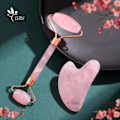 Miniatyrbild 1 av 6: Rosa Gua Sha Verktyg Massageapparat För Ansikts Hudvårdsrulle Set green